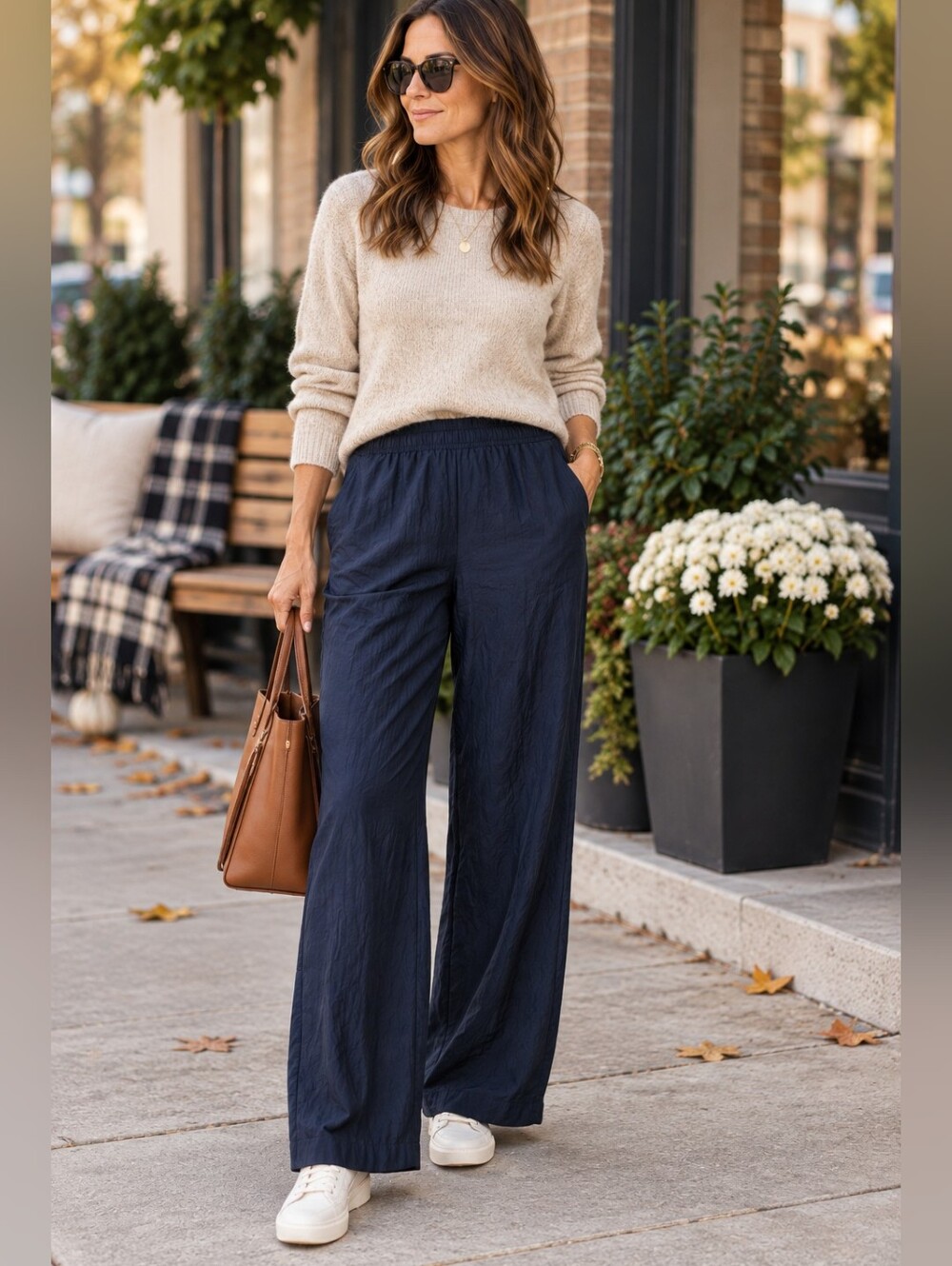J.Crew New Soleil Crinkled Viscose Wide Leg Pants Navy XS NWT $148